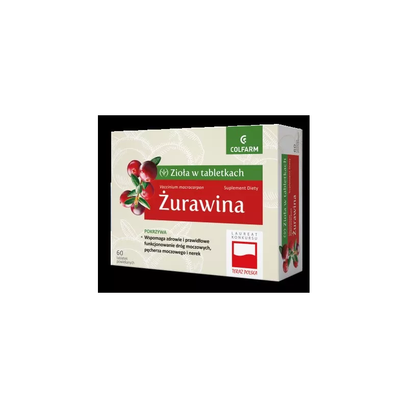 Colfarm Żurawina z pokrzywą 60 tabletkach Colfarm Żurawina z pokrzywą 60 tabletkach