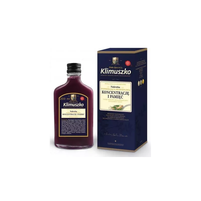 Klimuszko Nalewka Wspierająca Pamięć 200 ml