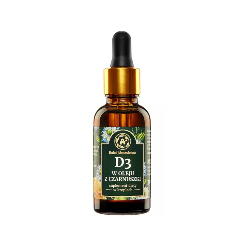 Herbal Monasterium Witamina D3 w oleju z czarnuszk Herbal Monasterium Witamina D3 w oleju z czarnuszk