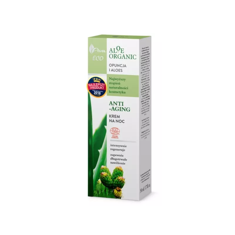 AVA Aloe Organic Krem na noc 50 ml nawilża