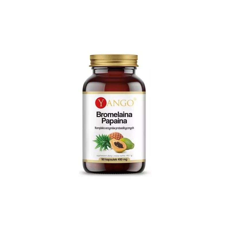 Yango Bromelaina Papaina 490 mg 90 k Yango Bromelaina Papaina 490 mg 90 k