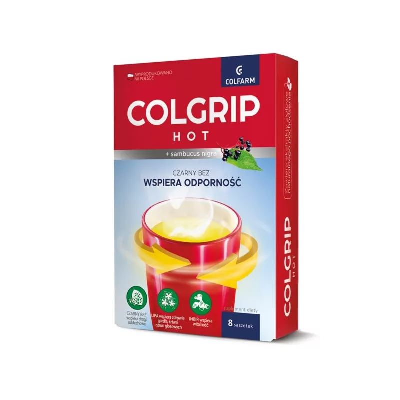 Colfarm Colgrip Hot 8 saszetek wspiera odporność