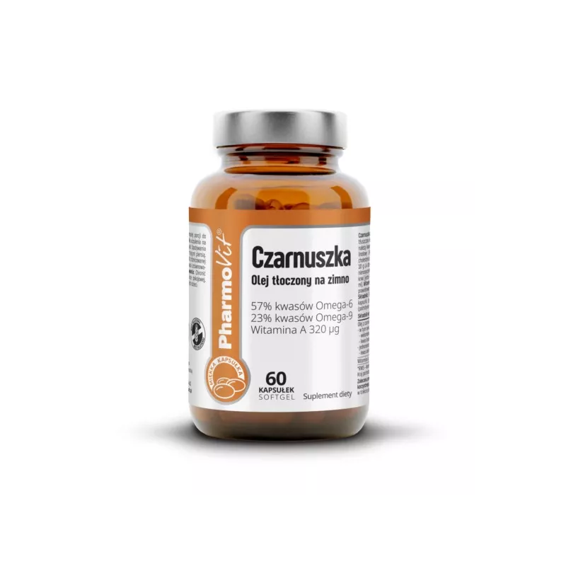 Pharmovit Czarnuszka Olej tłoczony na zimno 60 k Pharmovit Czarnuszka Olej tłoczony na zimno 60 k