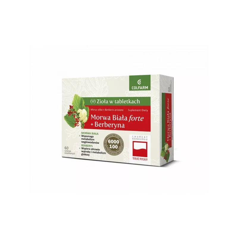Colfarm Morwa Biała Forte plus Berberyna 60 Tabl. Colfarm Morwa Biała Forte plus Berberyna 60 Tabl.
