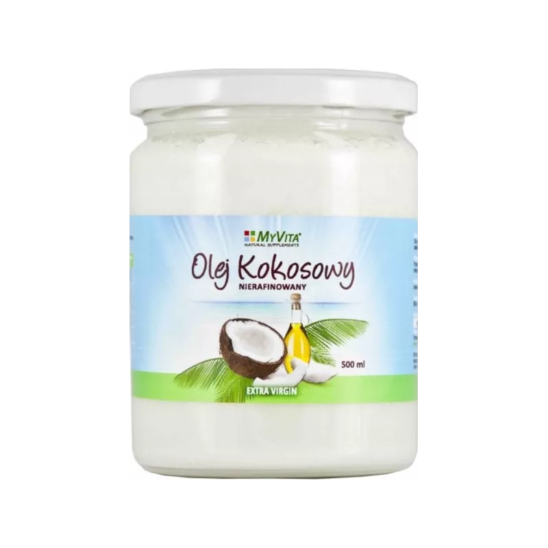 MYVITA OLEJ KOKOSOWY NIERAFINOWANY 500ML MYVITA OLEJ KOKOSOWY NIERAFINOWANY 500ML