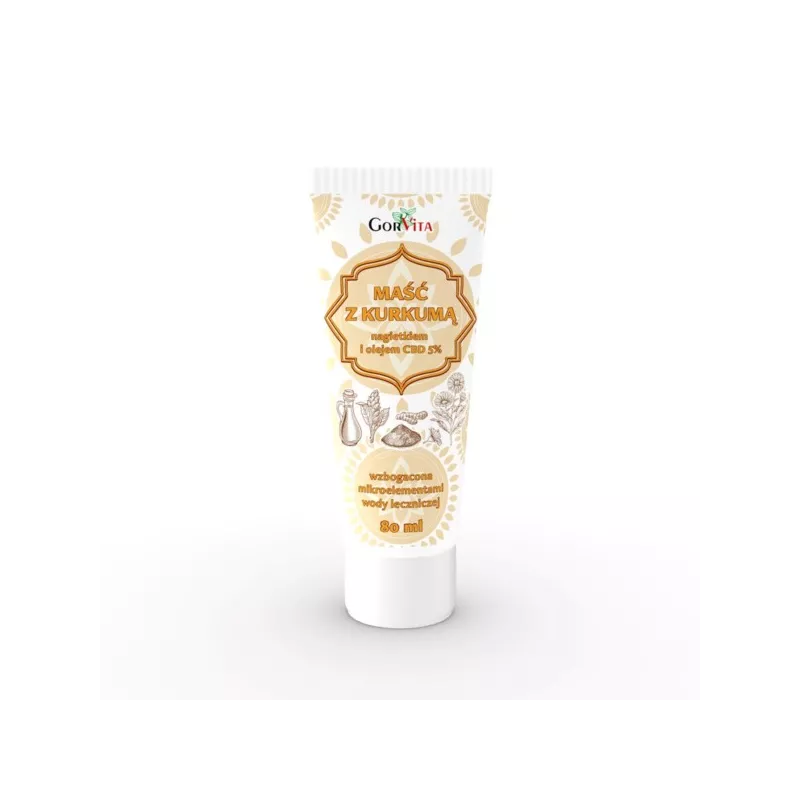 Gorvita Maść z Kurkumą nagietkiem olejem CBD 80ml Gorvita Maść z Kurkumą nagietkiem olejem CBD 80ml