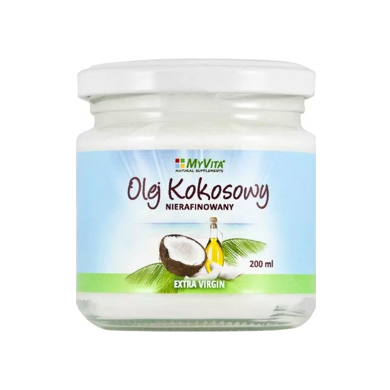 MYVITA OLEJ KOKOSOWY NIERAFINOWANY 200ML