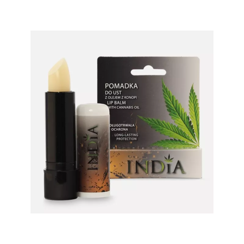 India Pomadka Do Ust Z Olejem Z Konopi 3,8 G India Pomadka Do Ust Z Olejem Z Konopi 3,8 G