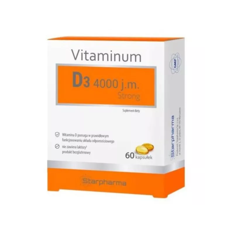 Starpharma Vitaminum D3 4000 j.m. Strong 60 k Starpharma Vitaminum D3 4000 j.m. Strong 60 k