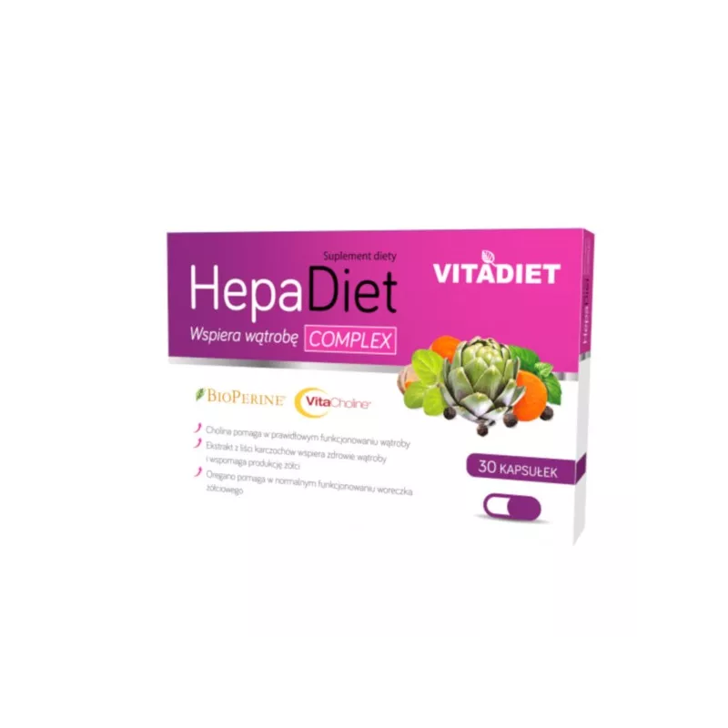 Vitadiet HepaDiet 30 kapsułek wsparcie wątroby Vitadiet HepaDiet 30 kapsułek wsparcie wątroby