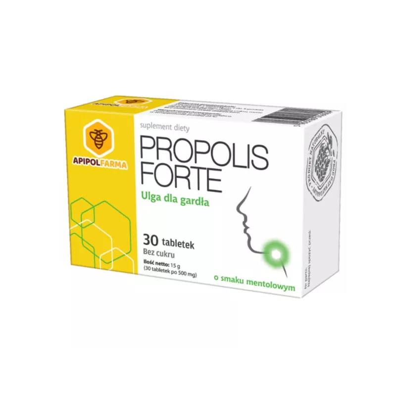 ApipolFarma Propolis Forte mentolowe 30 t. ApipolFarma Propolis Forte mentolowe 30 t.