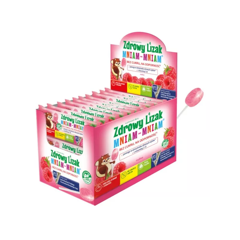 Starpharma Zdrowy Lizak Mniam 6G Malina 40 szt Starpharma Zdrowy Lizak Mniam 6G Malina 40 szt