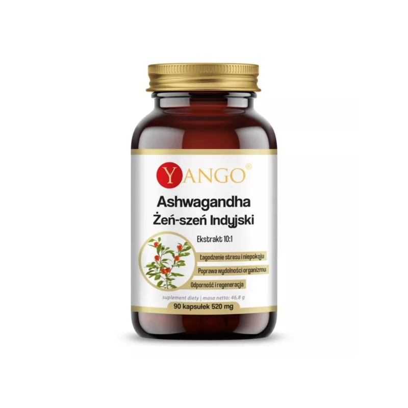 Yango Ashwagandha 90 K 430 Mg dodaje energii Yango Ashwagandha 90 K 430 Mg dodaje energii