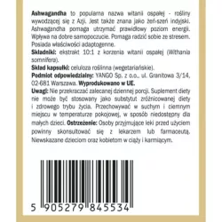Yango Ashwagandha 90 K 430 Mg dodaje energii Yango Ashwagandha 90 K 430 Mg dodaje energii