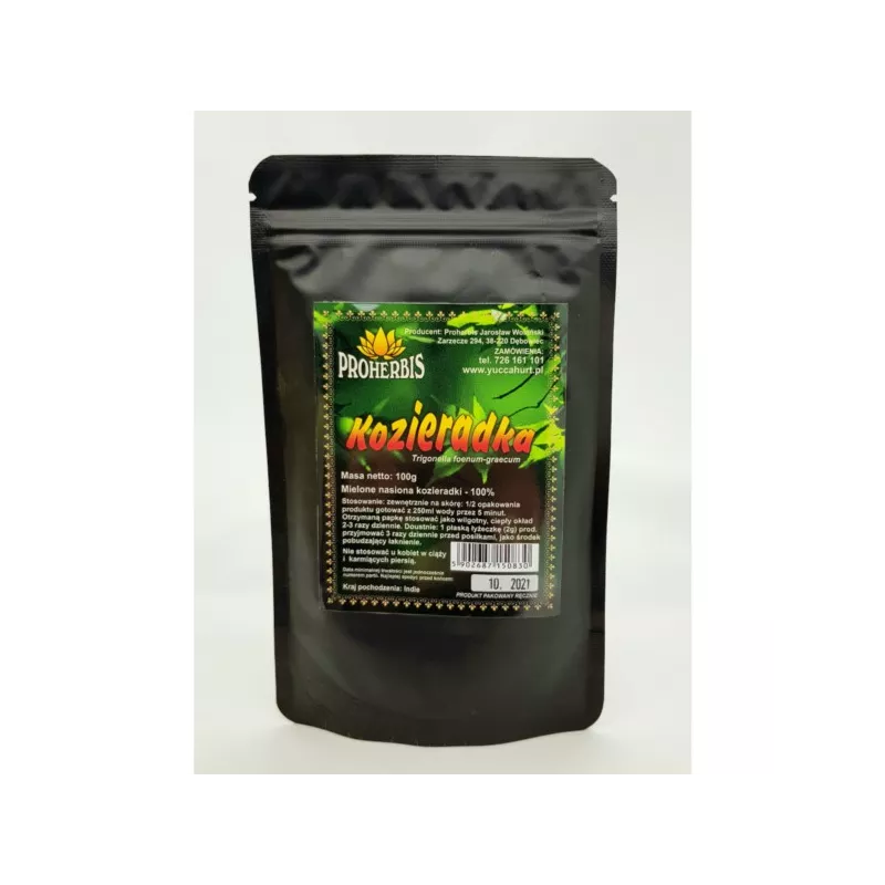 Yucca Kozieradka Nasiona Mielone 100 g Yucca Kozieradka Nasiona Mielone 100 g
