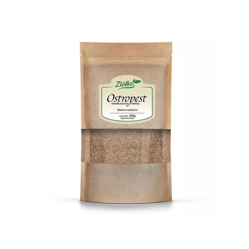 Ziółko Ostropest mielony nieodtłuszczony 500 g Ziółko Ostropest mielony nieodtłuszczony 500 g
