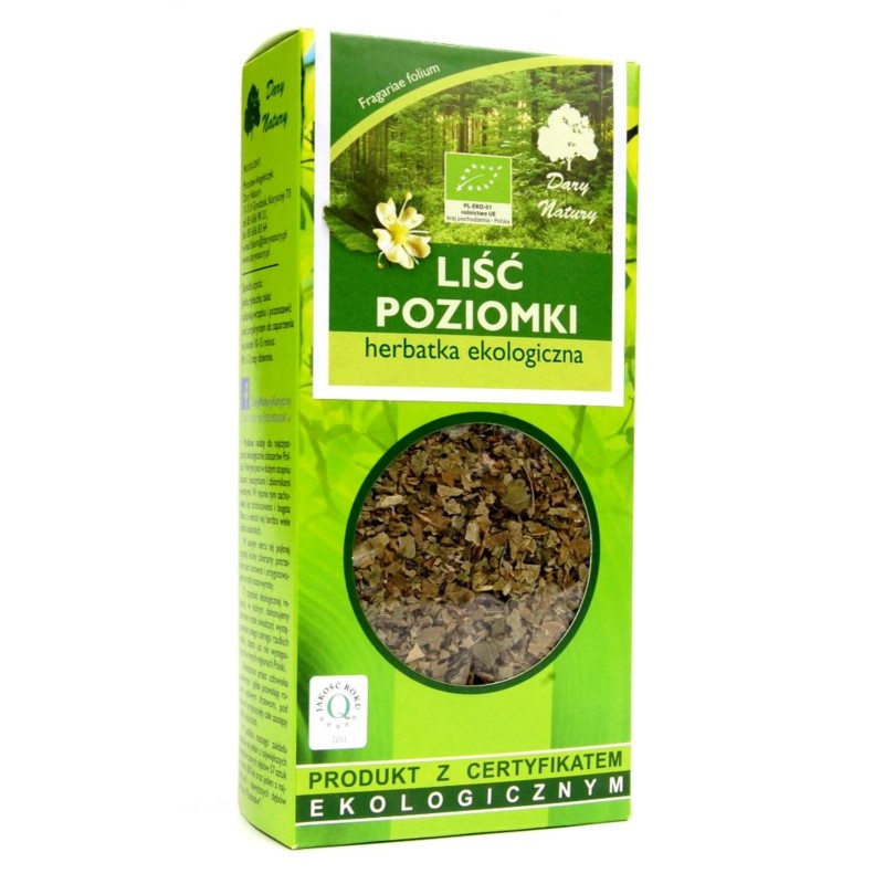 DARY NATURY POZIOMKA LIŚĆ 25G EKO