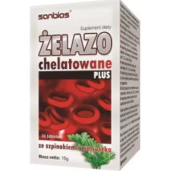 SANBIOS ŻELAZO CHELATOWE PLUS 30TAB.