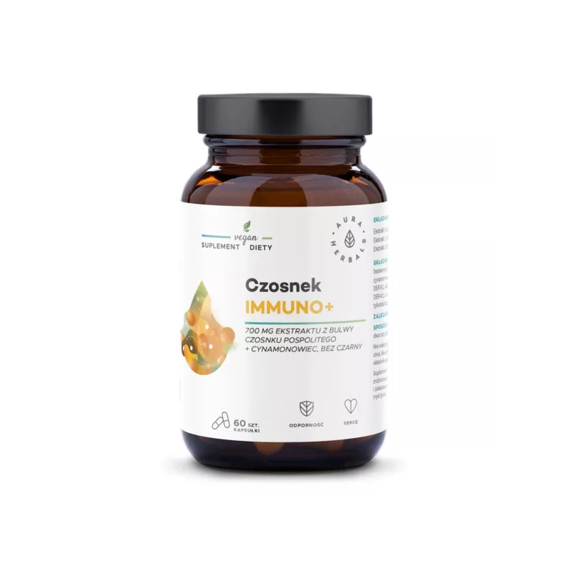 Aura Herbals Czosnek Immuno+ 60 kap Aura Herbals Czosnek Immuno+ 60 kap