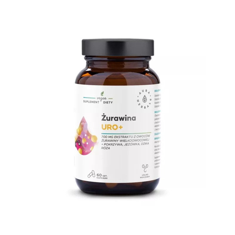 Aura Herbals Żurawina Uro+ 60 kap Aura Herbals Żurawina Uro+ 60 kap