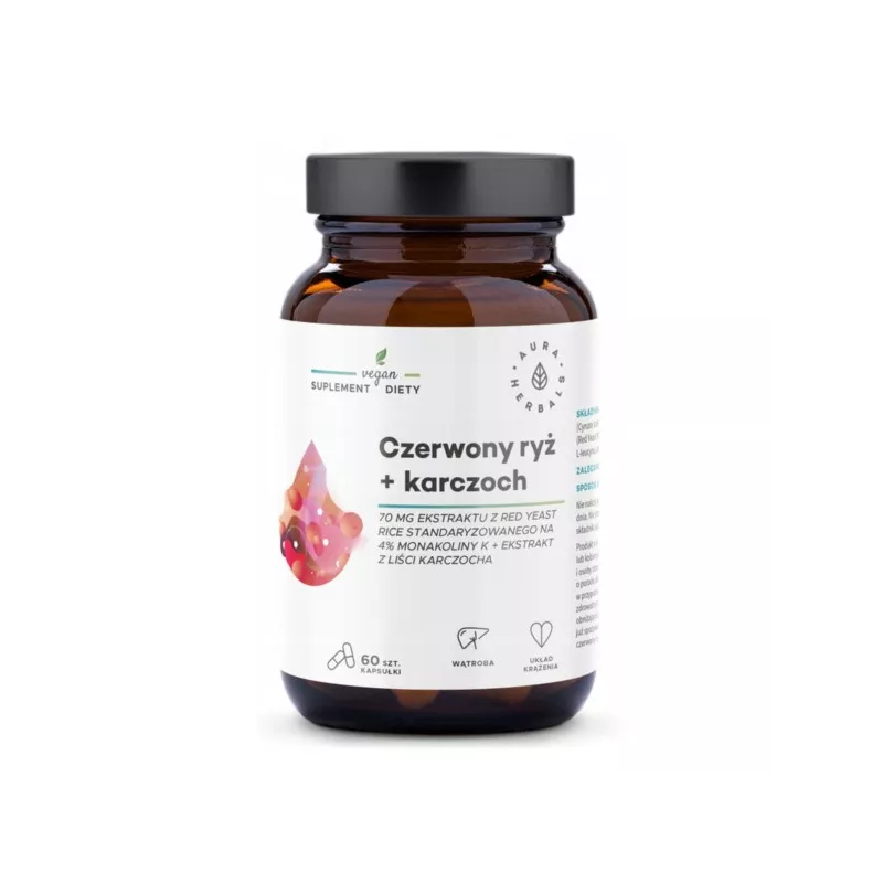 Aura Herbals Czerwony Ryż + Karczoch 60 k Aura Herbals Czerwony Ryż + Karczoch 60 k