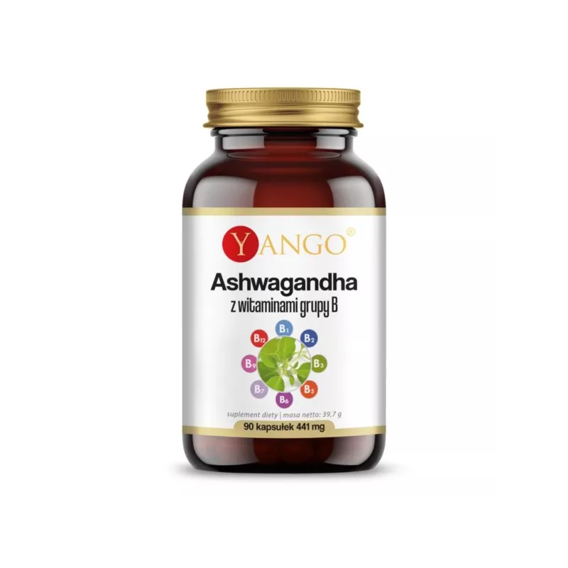 Yango Ashwagandha z witaminami z grupy B 90 k Yango Ashwagandha z witaminami z grupy B 90 k