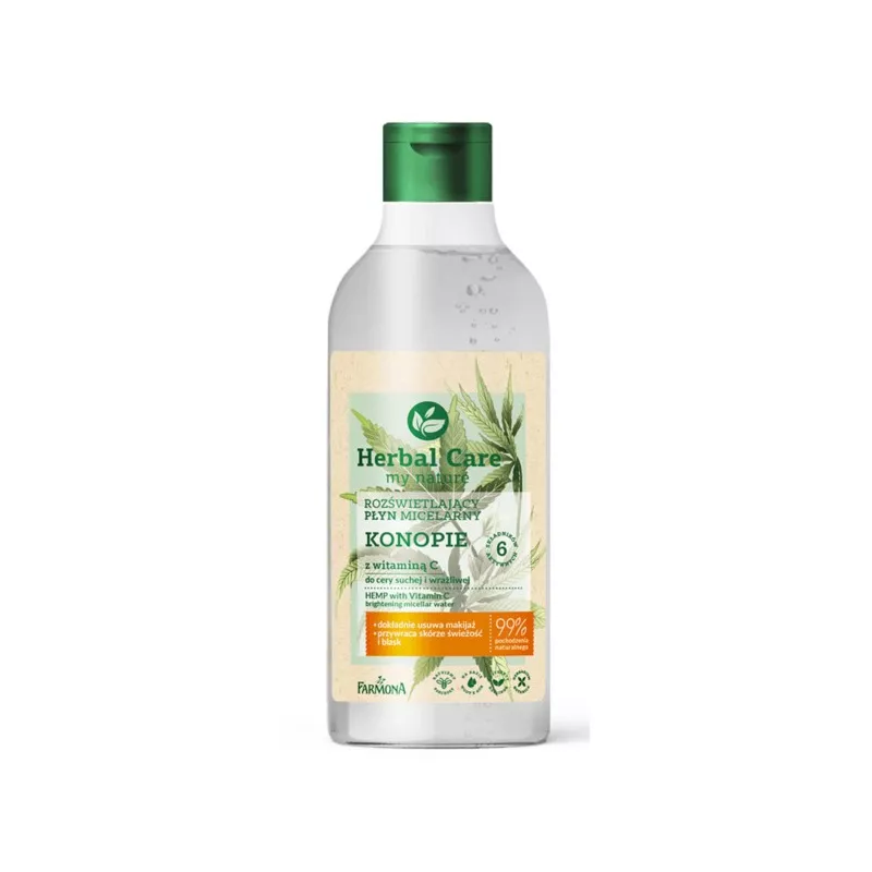 Herbal Care Rozświetlający płyn micelarny konopi Herbal Care Rozświetlający płyn micelarny konopi
