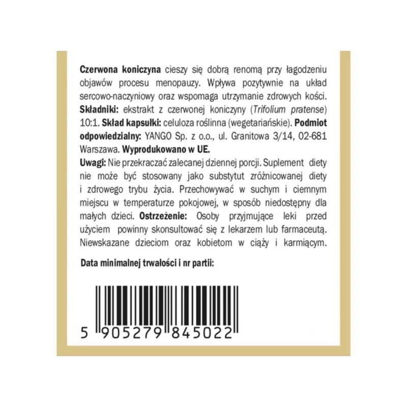 Yango Czerwona Koniczyna 395 Mg 90 K menopauza