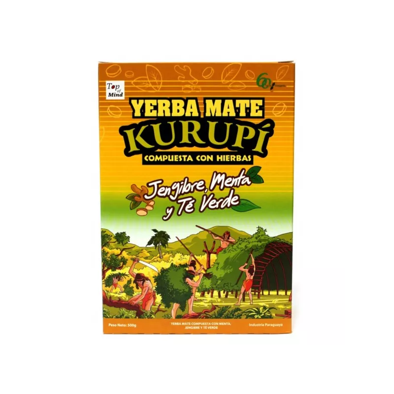 Yerba Mate Kurupi Ginger Mint and Green Tea 500 g