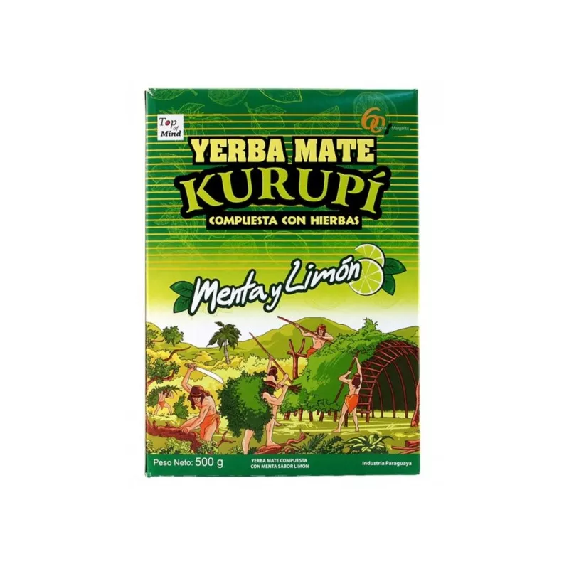 Yerba Mate Kurupi Ginger Menta Limon 500 g