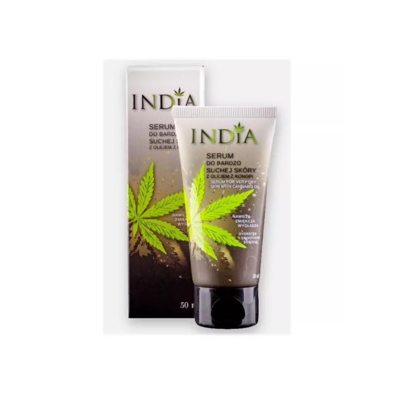India Serum do Suchej Skóry Z Olejem Z Konopi 50ml India Serum do Suchej Skóry Z Olejem Z Konopi 50ml