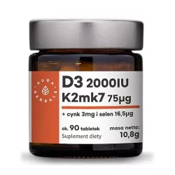 Aura Herbals Witamina D3 2000Iu K2 Cynk Selen 90sz
