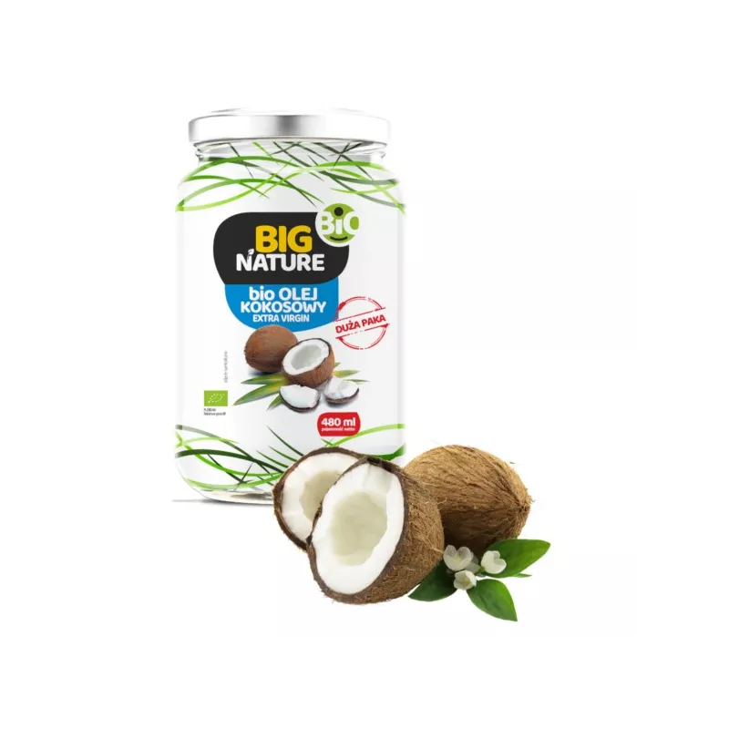 Big Nature Olej kokosowy extra virgin BIO 480 ml Big Nature Olej kokosowy extra virgin BIO 480 ml
