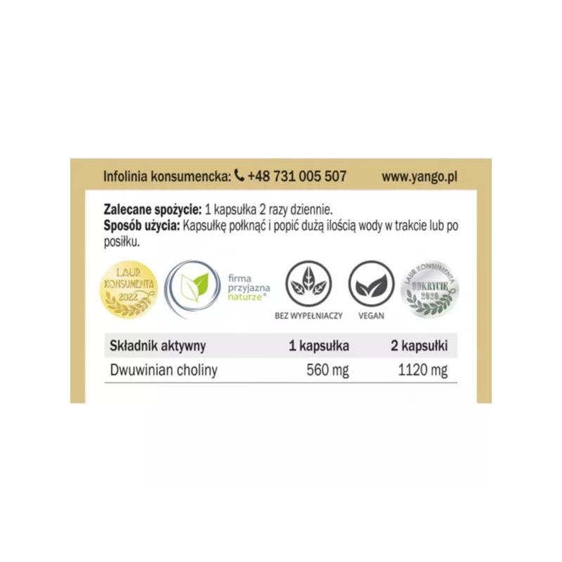 Yango Cholina 650 mg 90 k