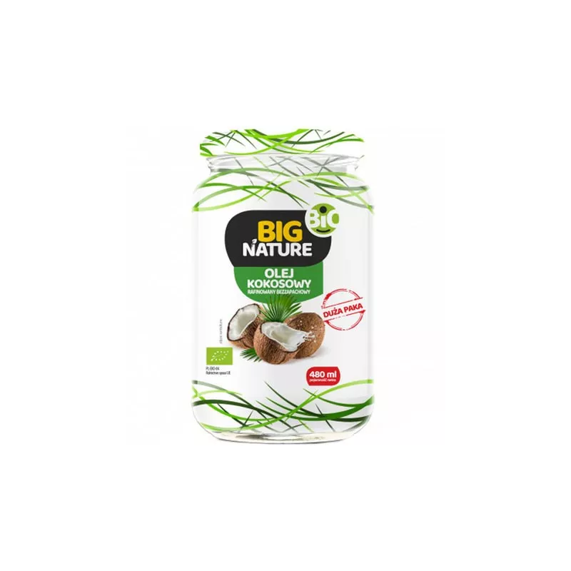 Big Nature Olej kokosowy RAFINOWANY BIO 480 ml