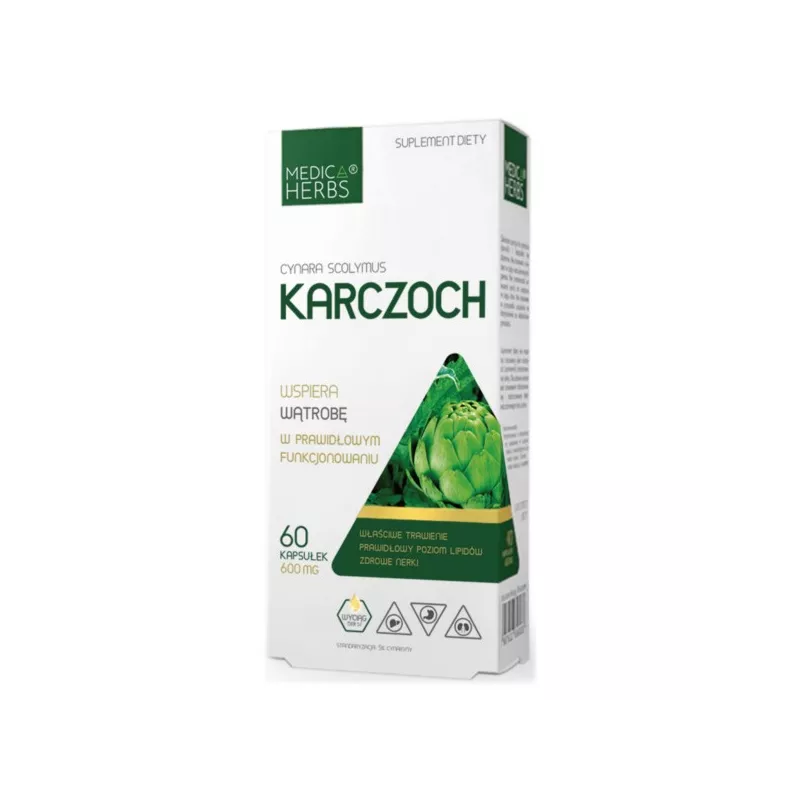 Medica Herbs Karczoch Cynara Scolymus 60 k Medica Herbs Karczoch Cynara Scolymus 60 k