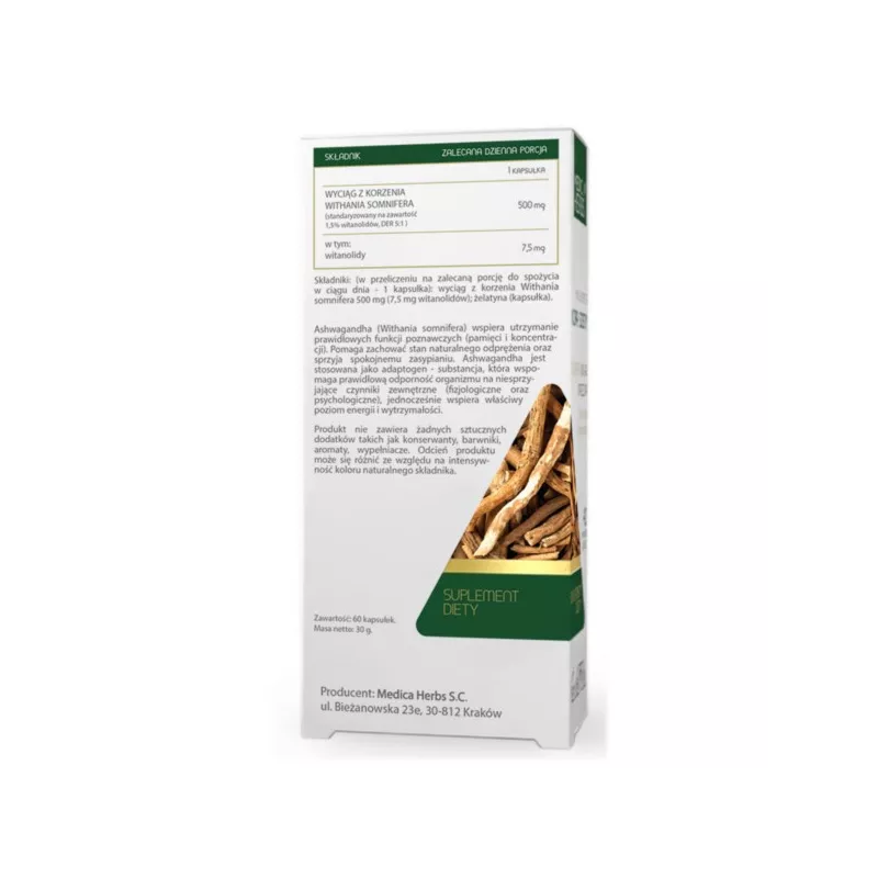 Medica Herbs Ashwagandha withania somnifera 60 k