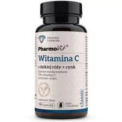 Pharmovit Witamina C z dzikiej róży + cynk 90 k