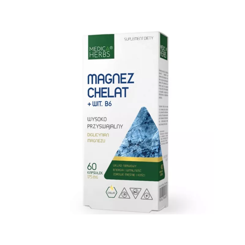 Medica Herbs Magnez Chelat + Wit. B 60 k Medica Herbs Magnez Chelat + Wit. B 60 k