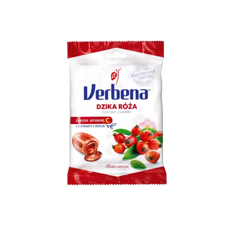 Verbena Dzika Róża cukierki ziołowe 60g Verbena Dzika Róża cukierki ziołowe 60g