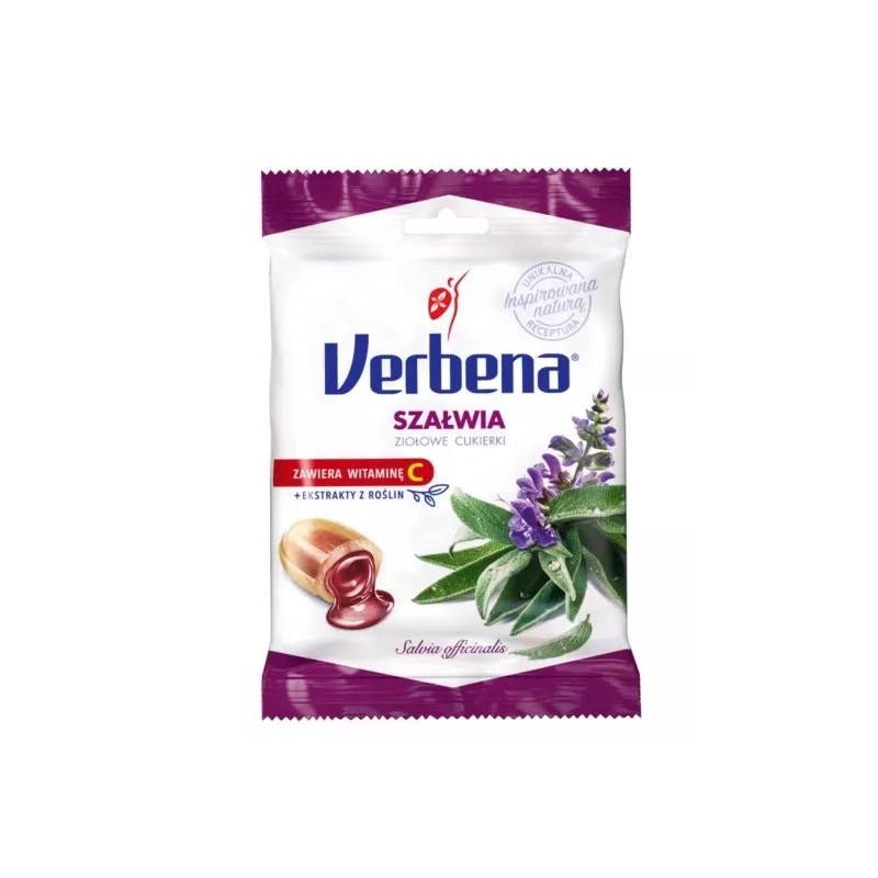 Verbena Szałwia cukierki ziołowe 60g Verbena Szałwia cukierki ziołowe 60g