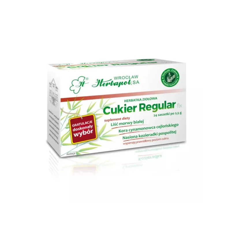Herbapol Cukier Regular fix 24 saszetki herbatka Herbapol Cukier Regular fix 24 saszetki herbatka