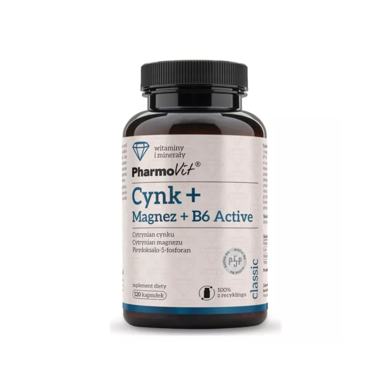 Pharmovit Cynk Magnez B6 Activ 120 kapsułek Pharmovit Cynk Magnez B6 Activ 120 kapsułek