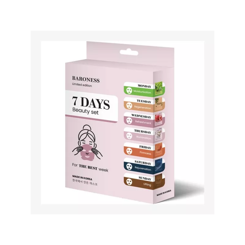 Baroness 7 Days Beauty Mask Set zestaw 7 szt.