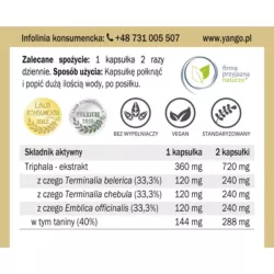 Yango Triphala 120  kapsułek trawienie