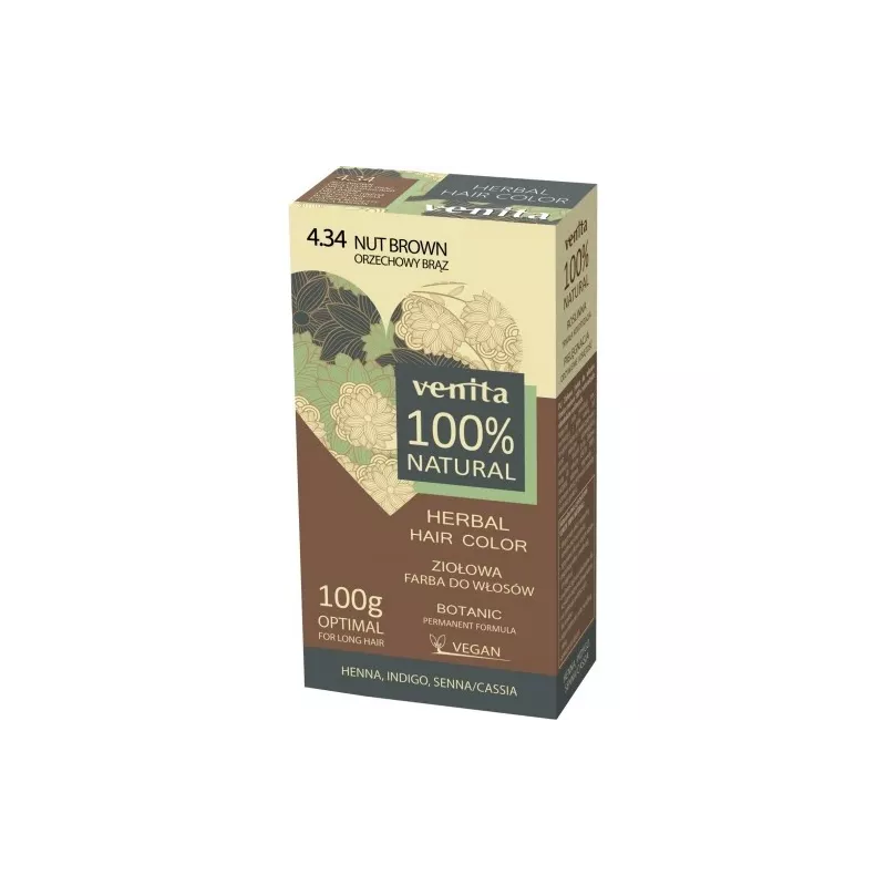 Venita Ziołowa Farba 4.34 NUT BROWN 100 g