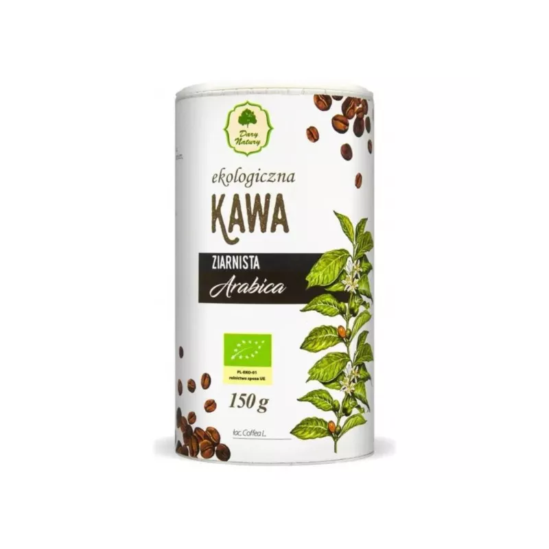 Dary Natury Kawa Arabika I Robusta Ziarno Eko 150G Dary Natury Kawa Arabika I Robusta Ziarno Eko 150G