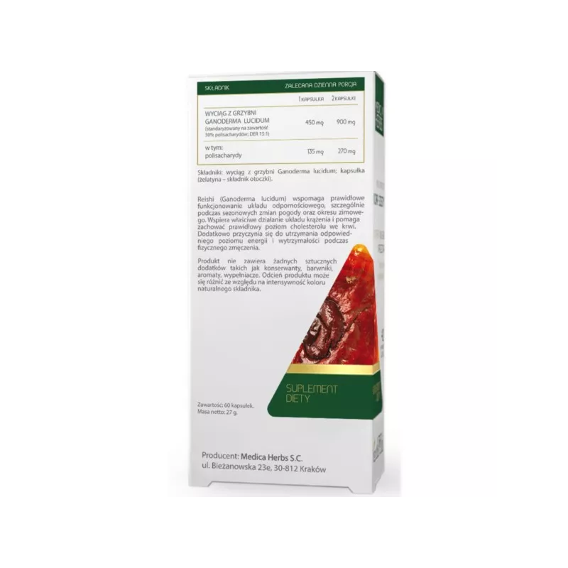 Medica Herbs Reishi Ganoderma lucidum 60 k