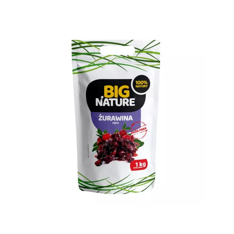Big Nature Żurawina Cięta 1 kg
