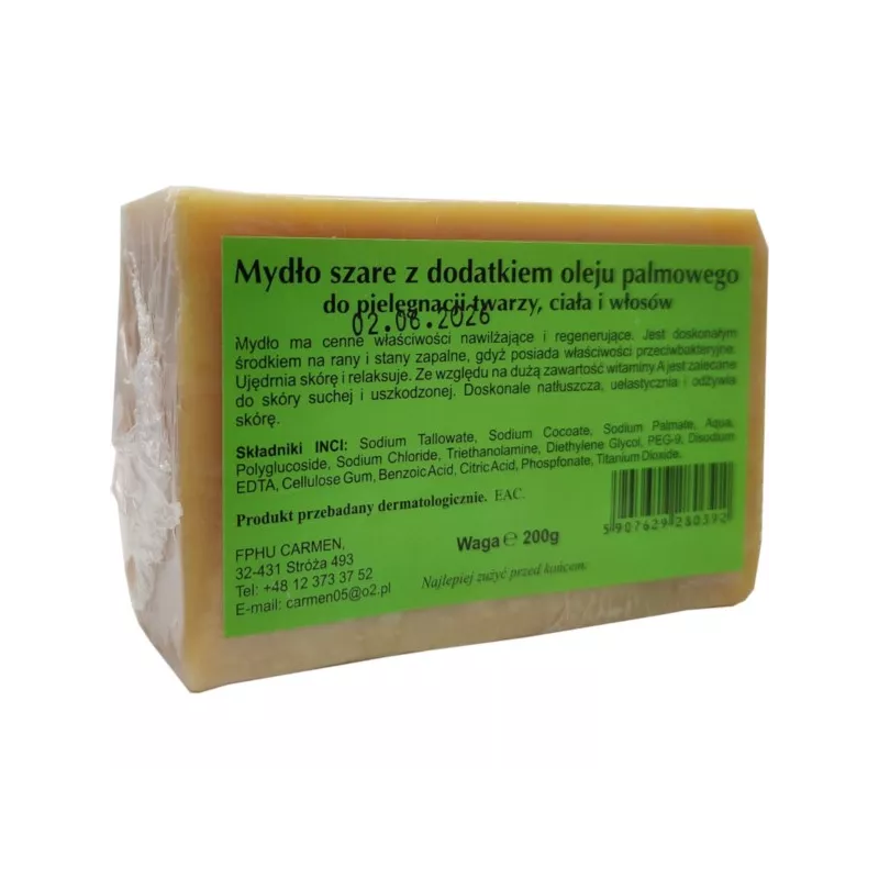 Carmen Mydło Szare Z Dodatk. Oleju Palmowego 200 G